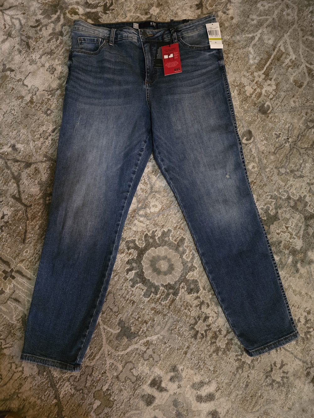 Kut from the Kloth Women's Boyfriend Jeans - Mid Blue Wash